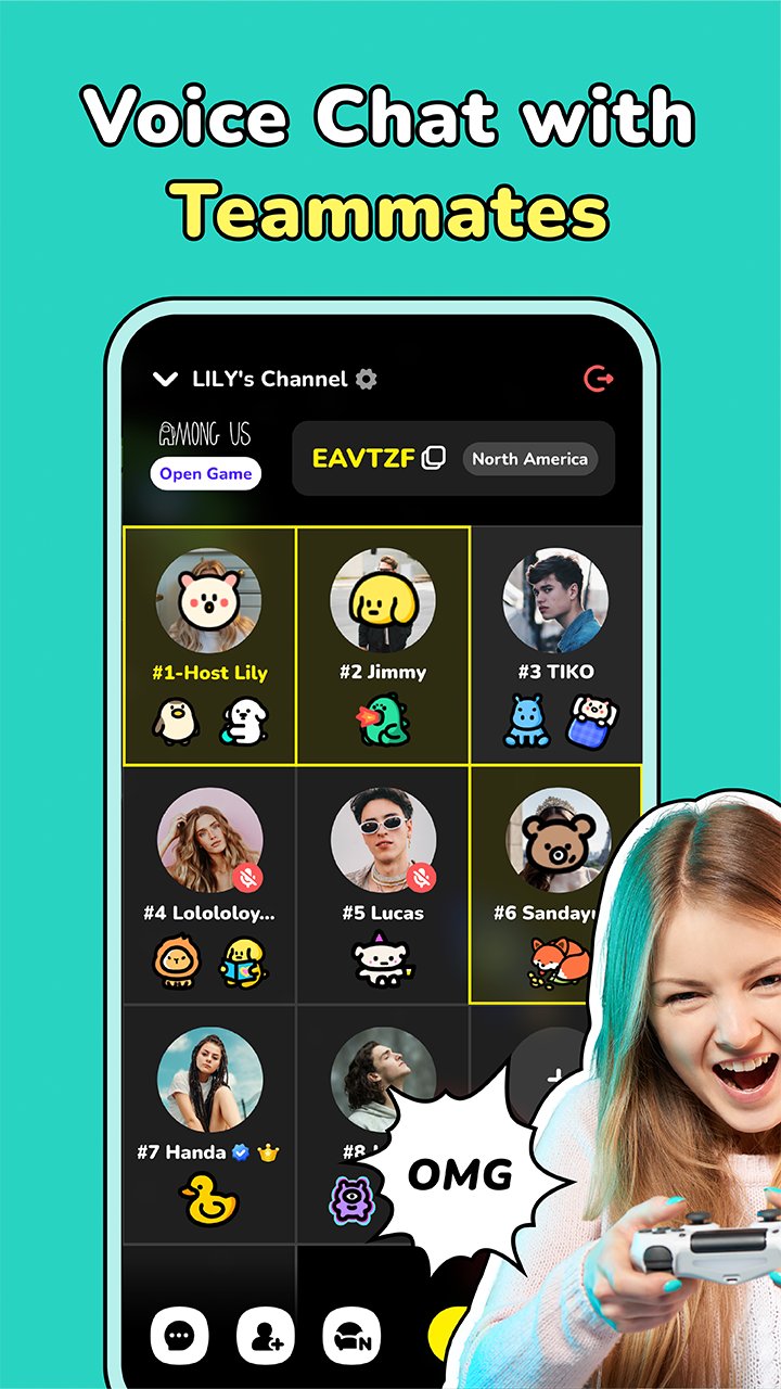 اسکرین شات 1 برنامه CastChat - Match & Voice Chat