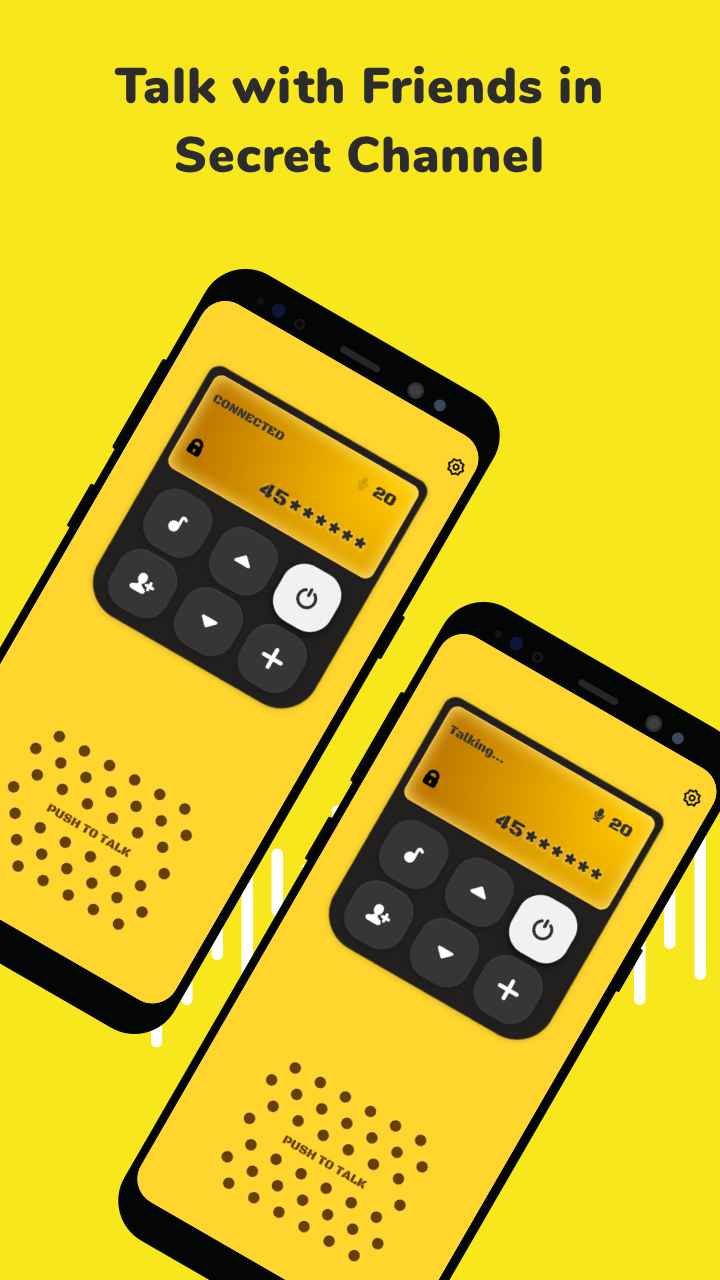 اسکرین شات 4 برنامه Walkie Talkie, Push to Talk