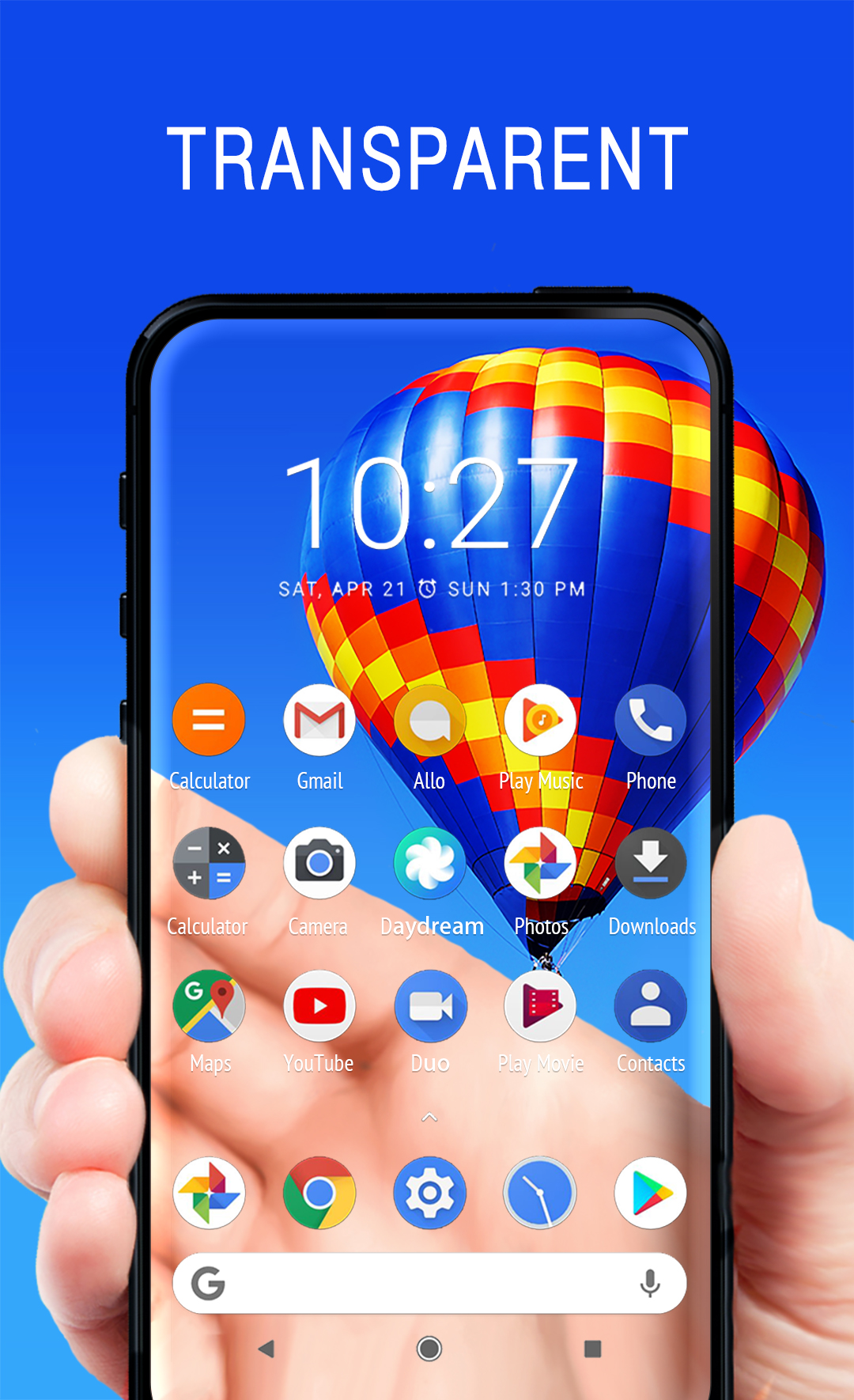 اسکرین شات 1 برنامه Live wallpaper - Transparent