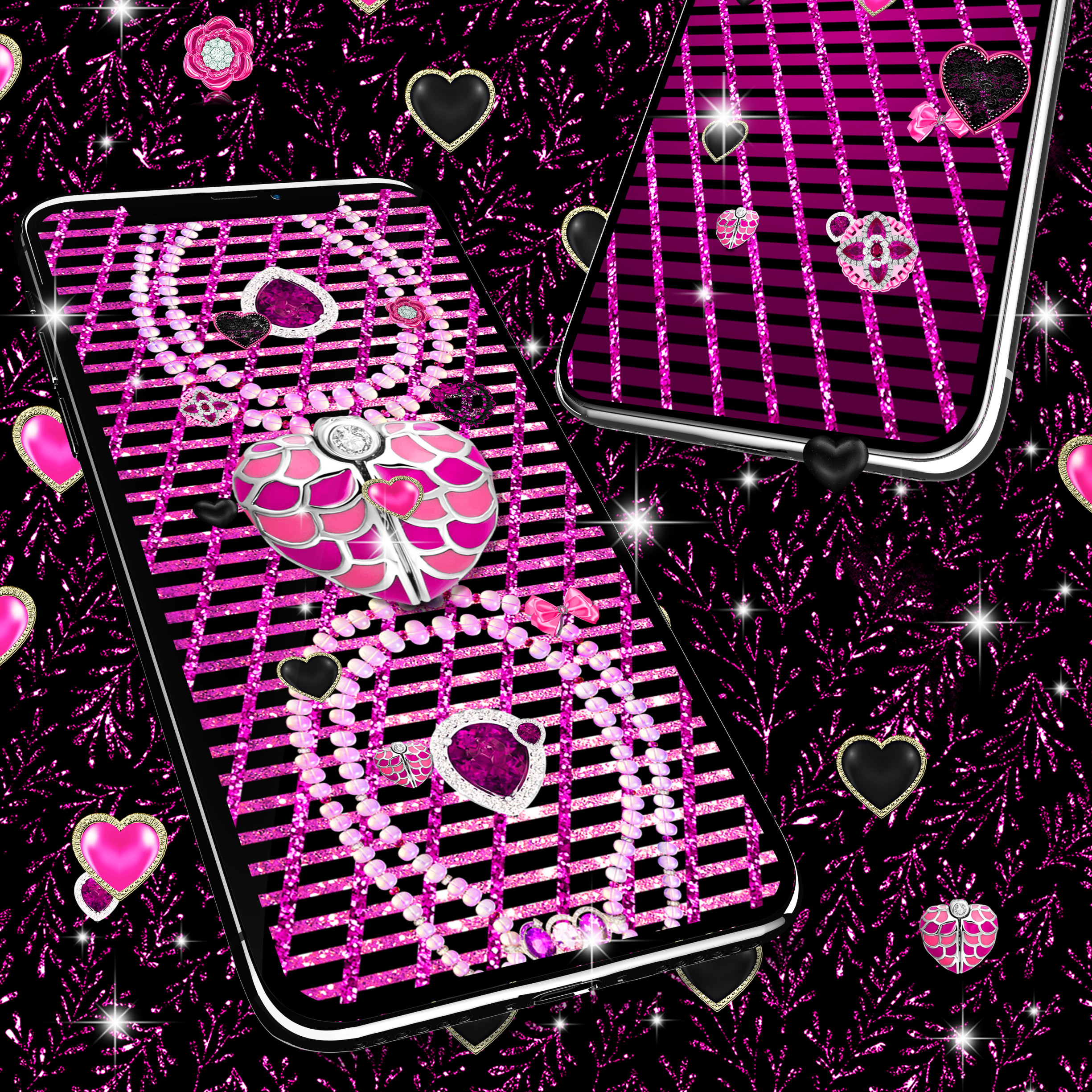 اسکرین شات 6 برنامه Black pink glitter wallpapers