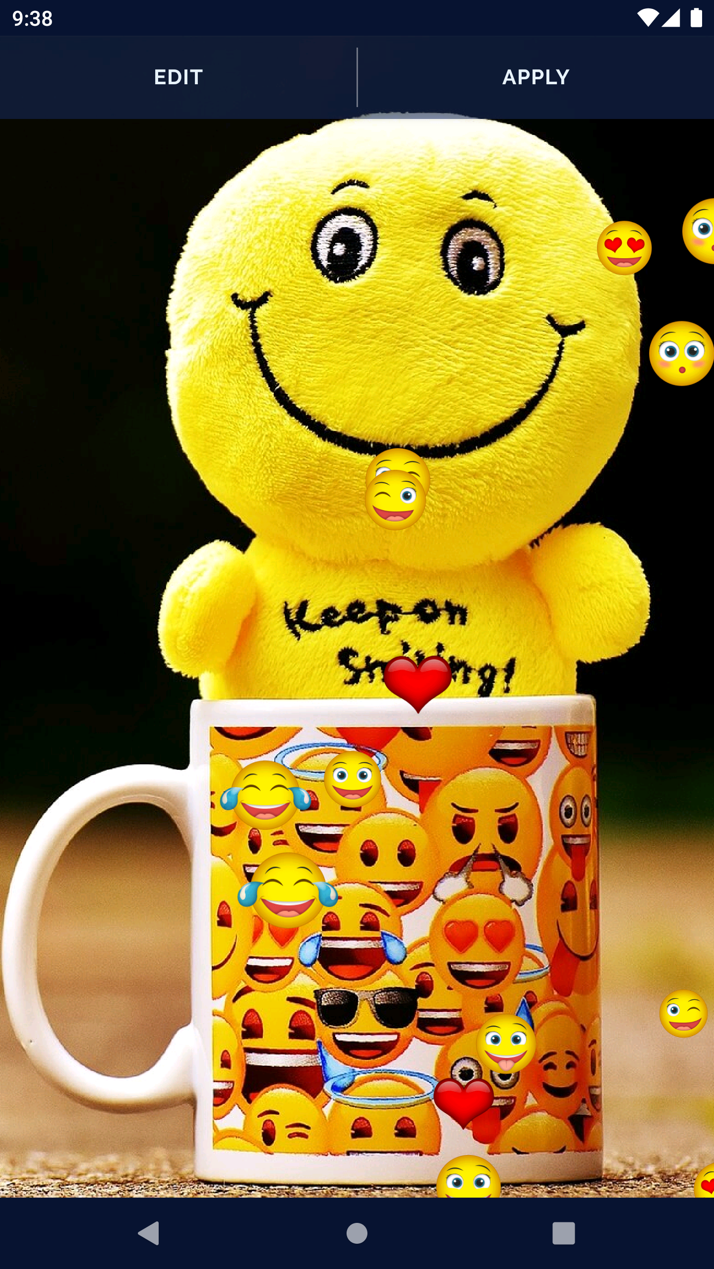 اسکرین شات 8 برنامه Cute Emoji Live Wallpaper