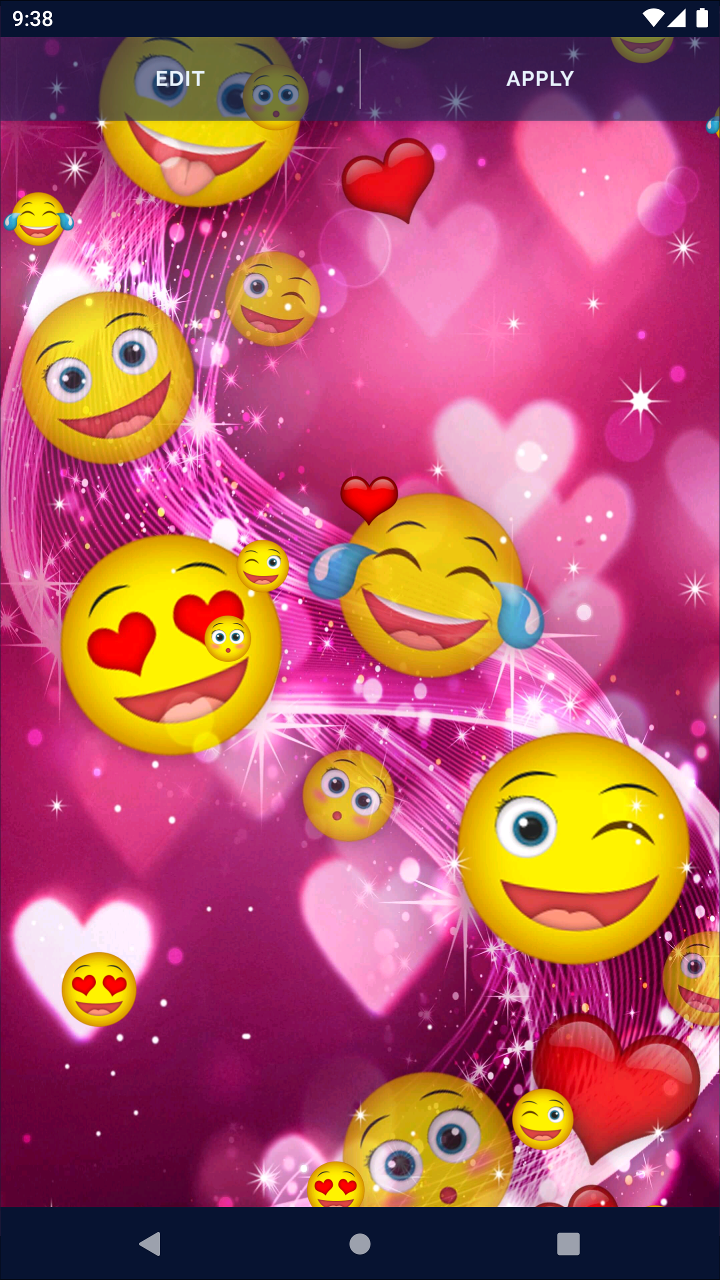 اسکرین شات 7 برنامه Cute Emoji Live Wallpaper