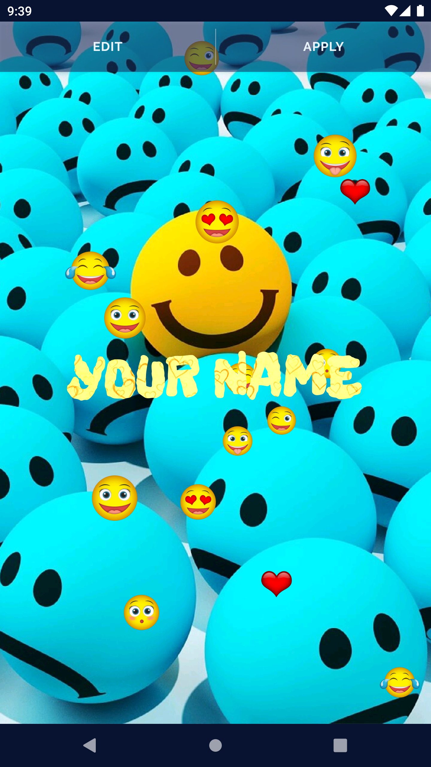 اسکرین شات 2 برنامه Cute Emoji Live Wallpaper