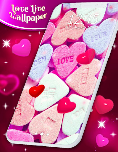 اسکرین شات 4 برنامه Love Hearts 4K Live Wallpaper