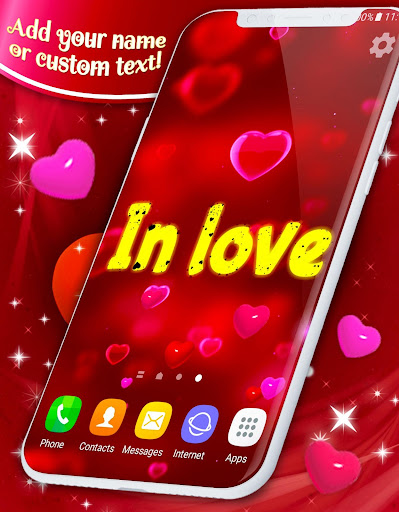 اسکرین شات 2 برنامه Love Hearts 4K Live Wallpaper