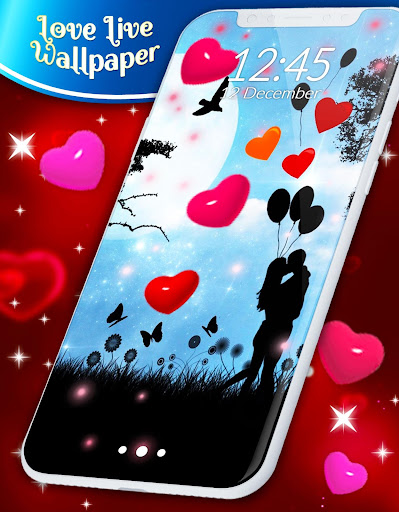 اسکرین شات 5 برنامه Love Hearts 4K Live Wallpaper
