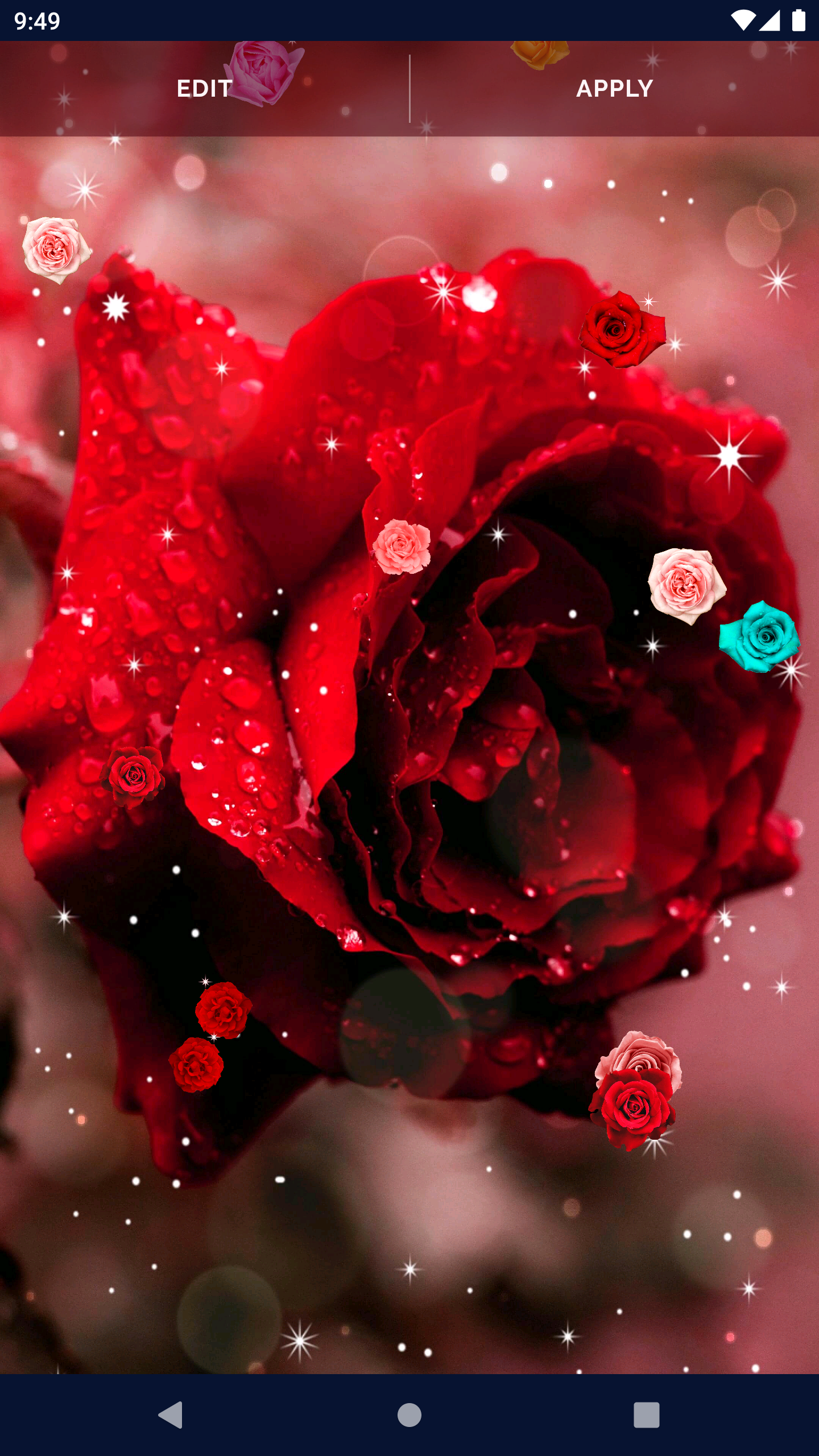 اسکرین شات 5 برنامه Red Rose Live Wallpaper