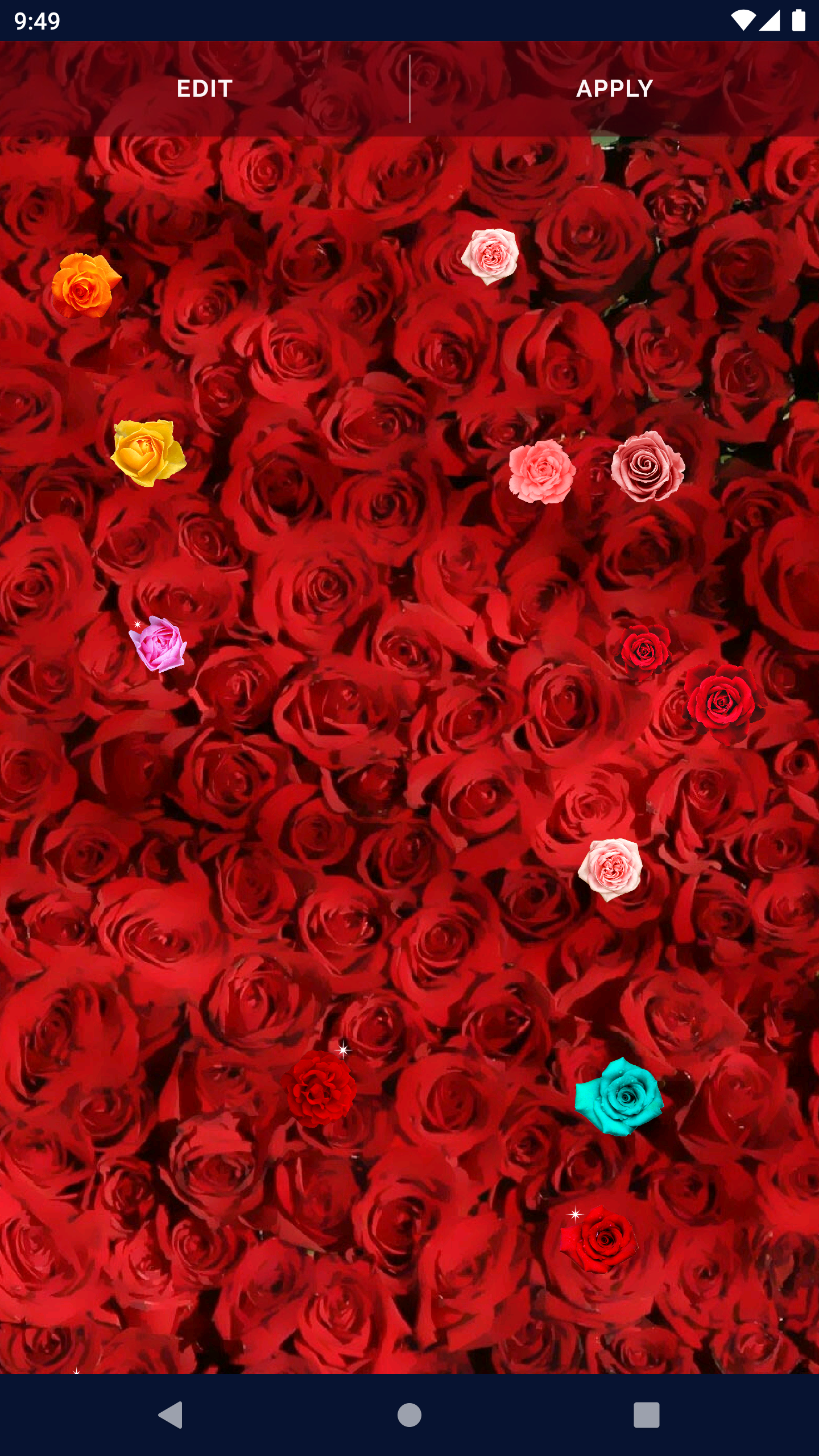 اسکرین شات 4 برنامه Red Rose Live Wallpaper