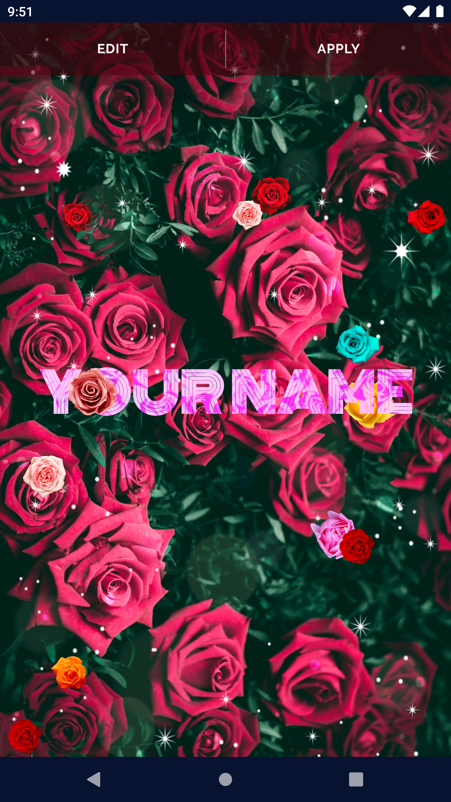 اسکرین شات 2 برنامه Red Rose Live Wallpaper