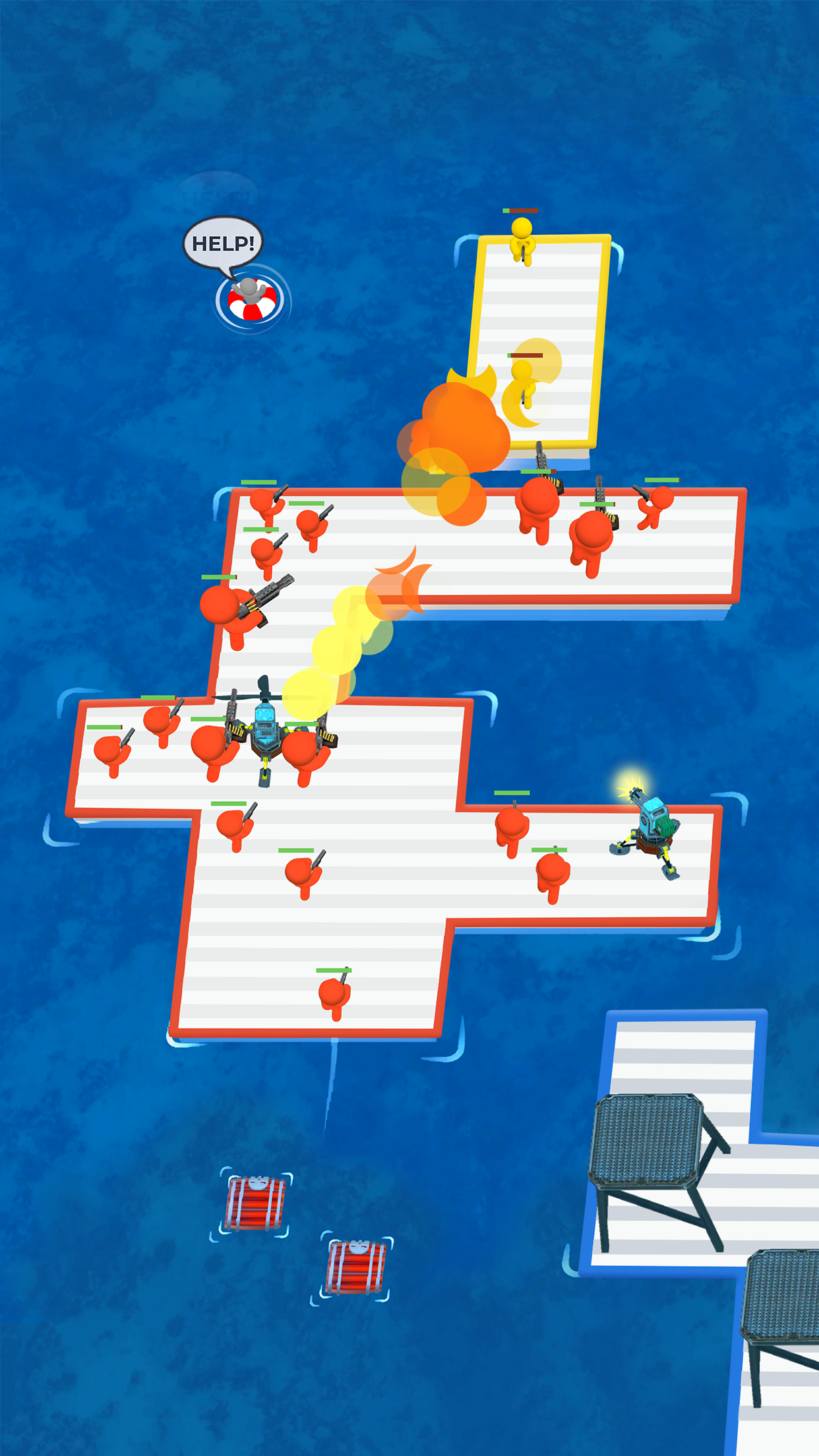 اسکرین شات 6 بازی War of Rafts: Crazy Sea Battle