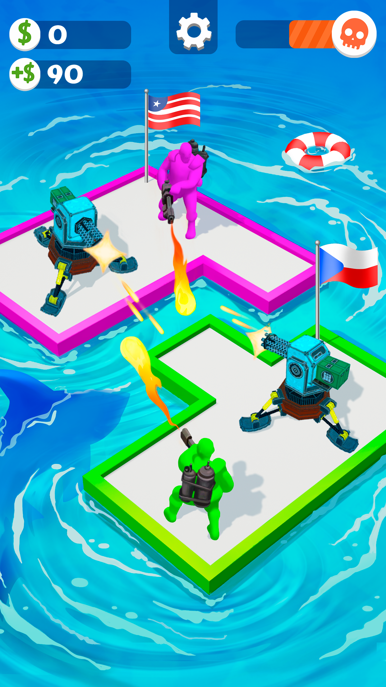 اسکرین شات 4 بازی War of Rafts: Crazy Sea Battle