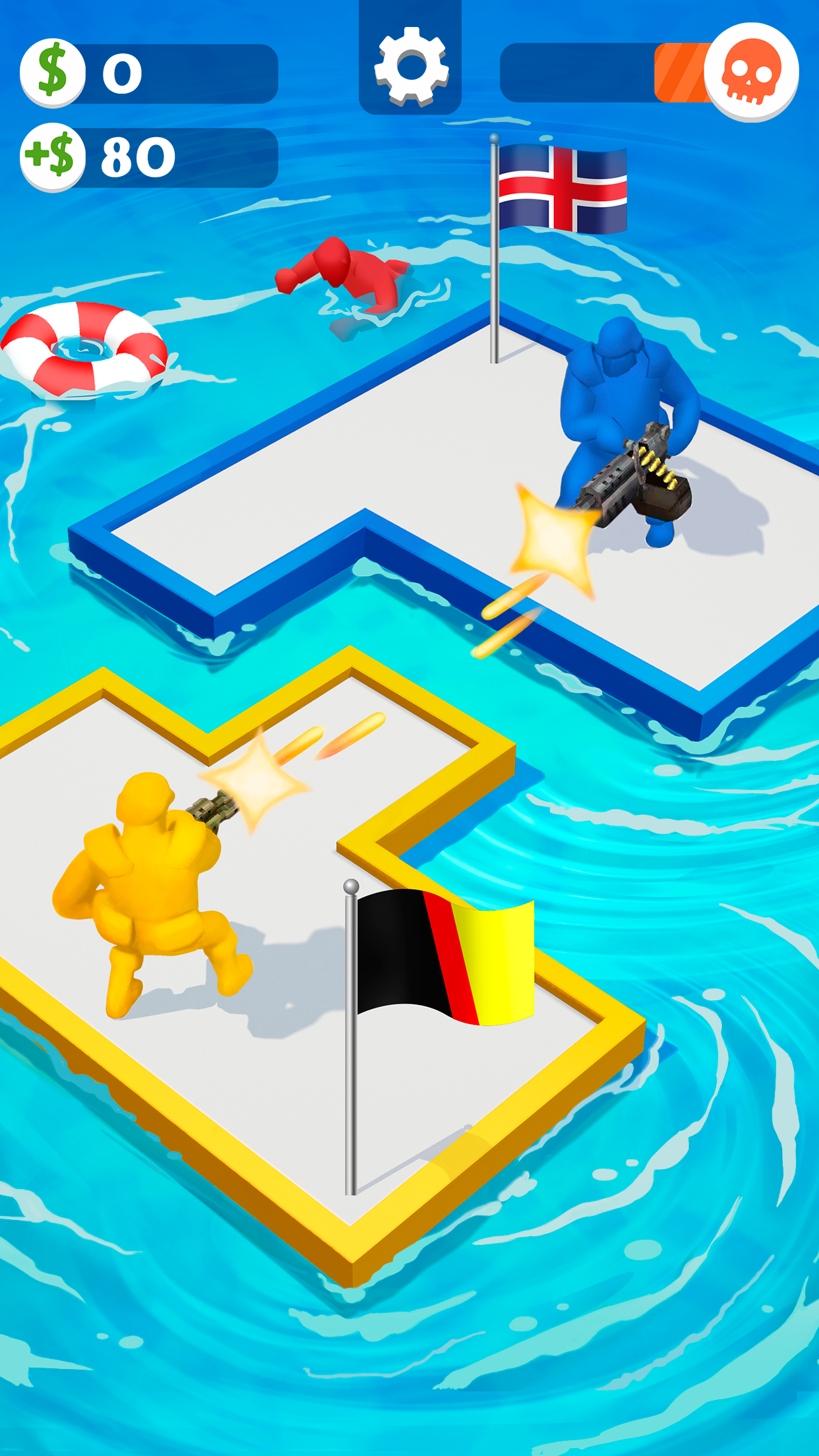 اسکرین شات 3 بازی War of Rafts: Crazy Sea Battle