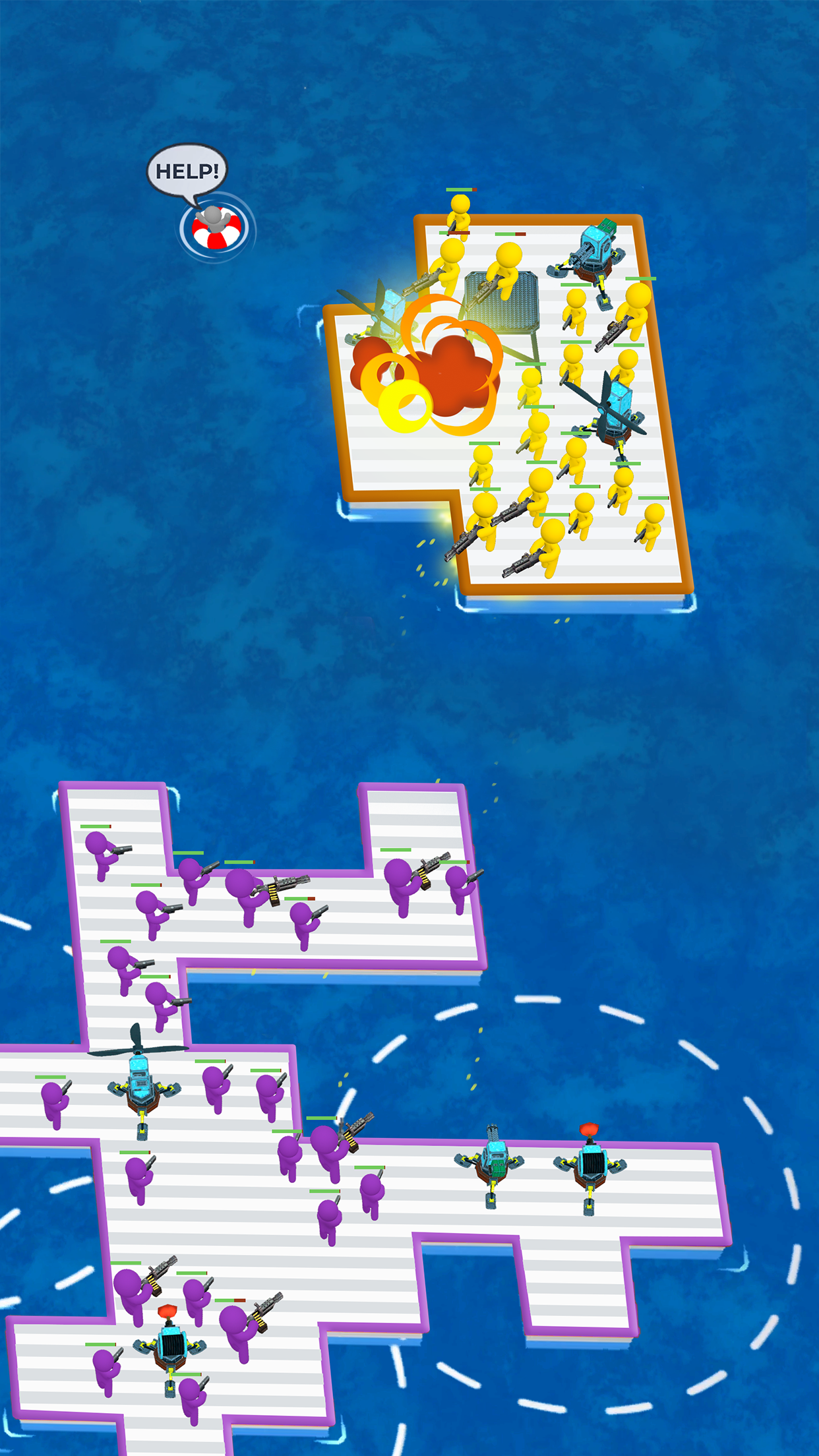 اسکرین شات 8 بازی War of Rafts: Crazy Sea Battle