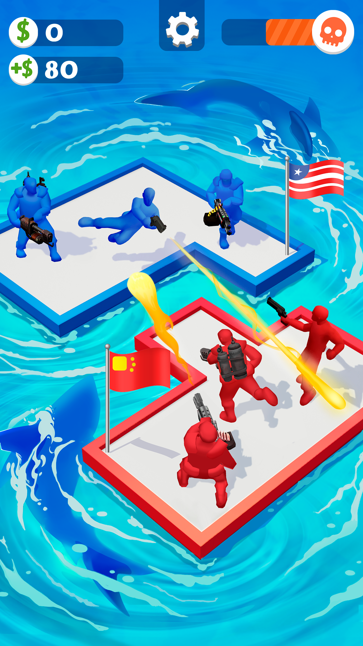 اسکرین شات 2 بازی War of Rafts: Crazy Sea Battle