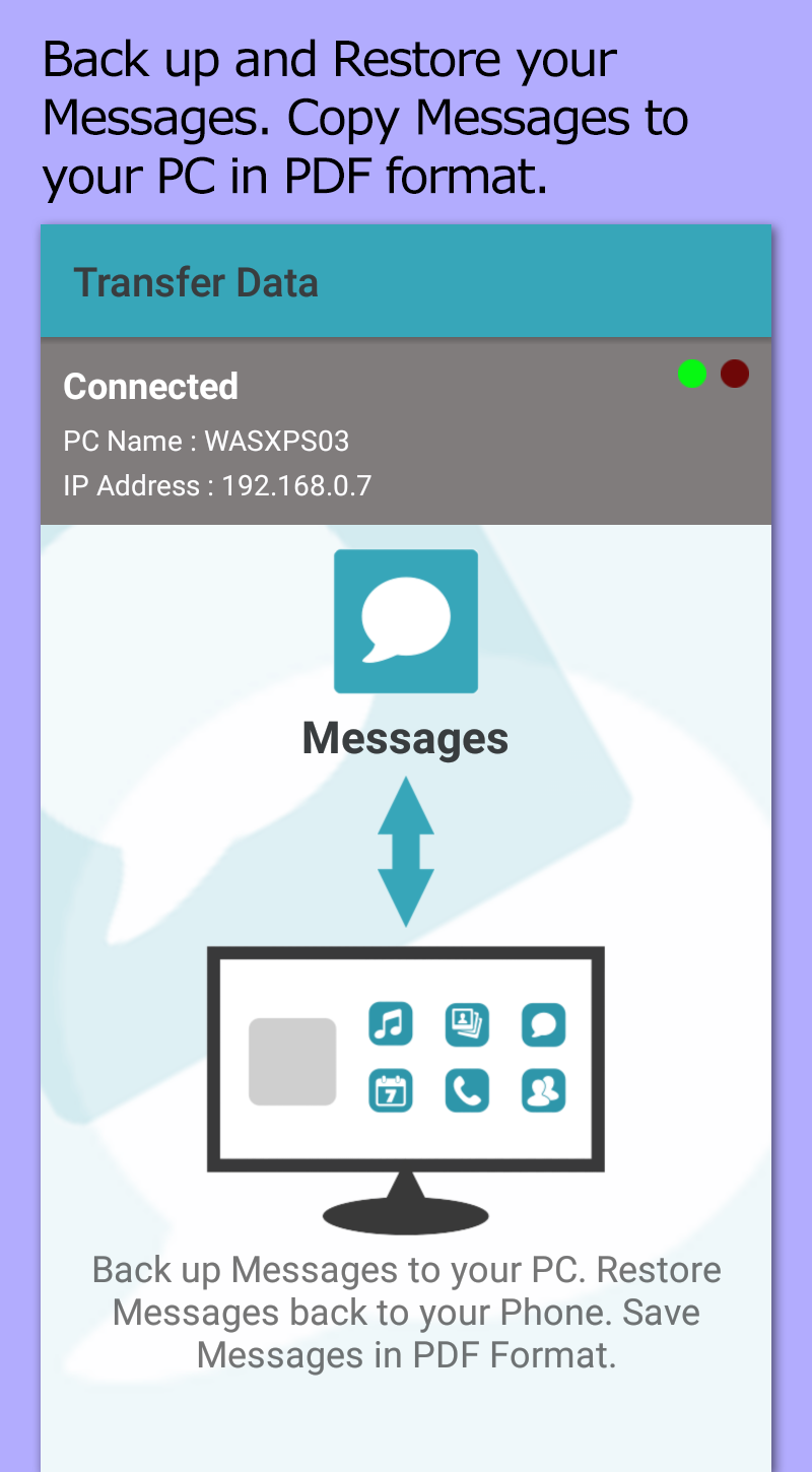 اسکرین شات 3 برنامه Transfer Companion: SMS Backup
