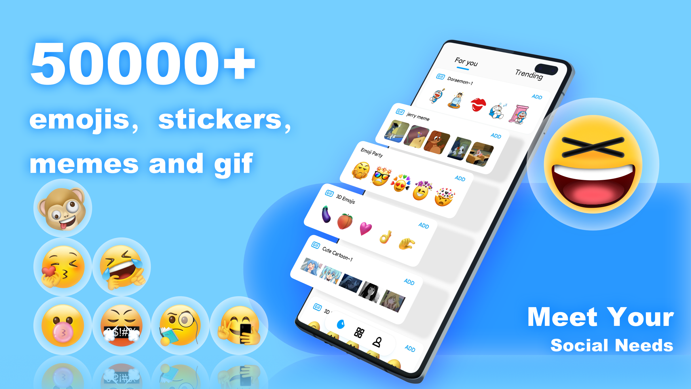 اسکرین شات 1 برنامه Umoji Sticker for WhatsApp