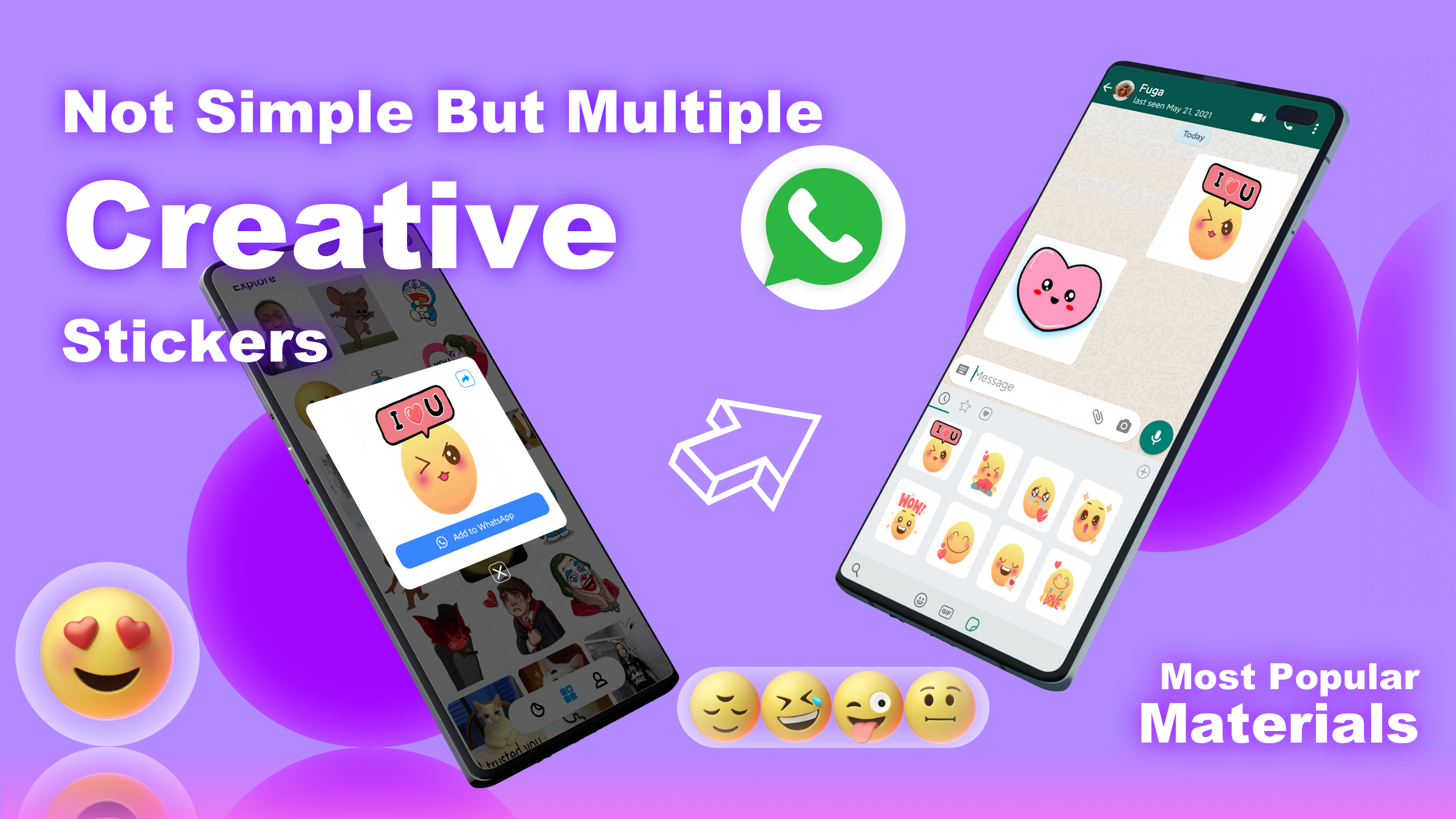 اسکرین شات 2 برنامه Umoji Sticker for WhatsApp