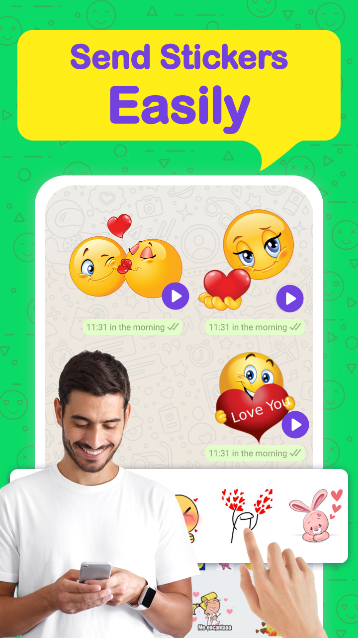 اسکرین شات 3 برنامه Animated Emojis Sticker for WA