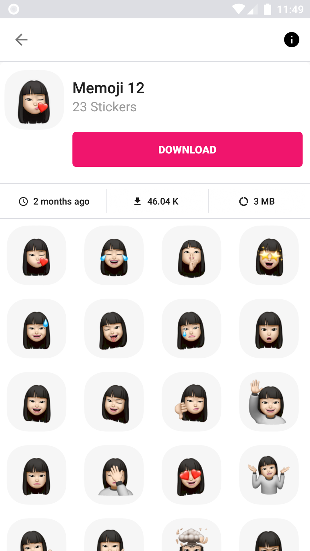 اسکرین شات 5 برنامه 3D Emojis Stickers - WASticker