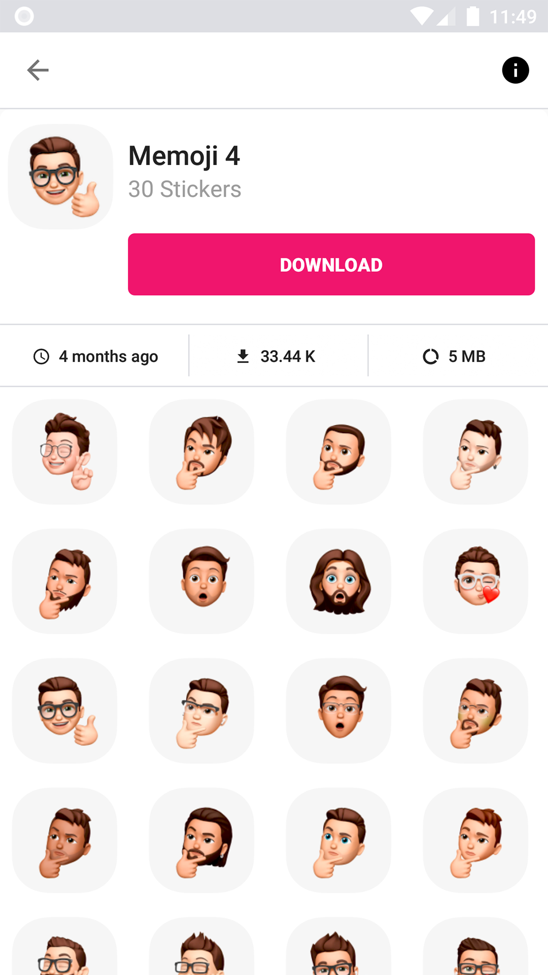 اسکرین شات 4 برنامه 3D Emojis Stickers - WASticker
