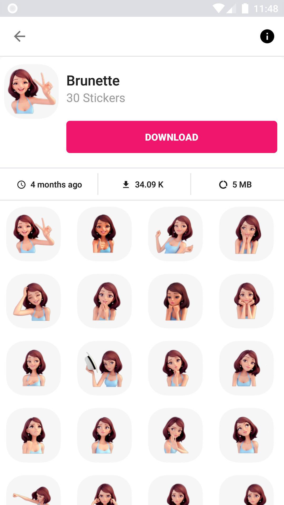 اسکرین شات 2 برنامه 3D Emojis Stickers - WASticker