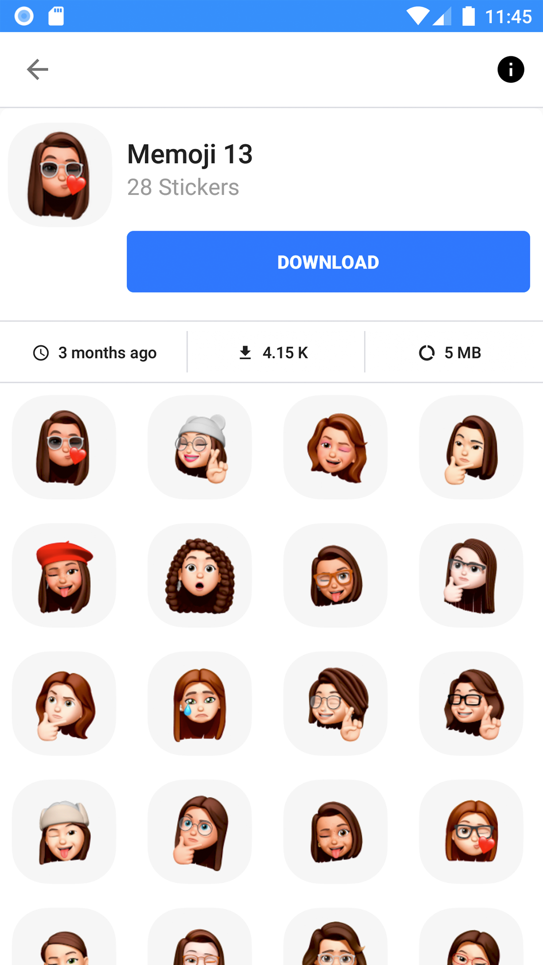 اسکرین شات 5 برنامه WASticker: Memoji Stickers