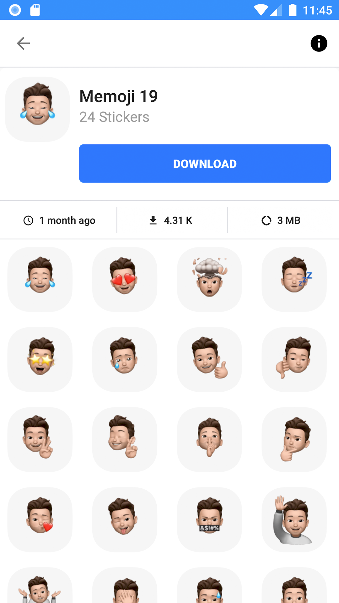 اسکرین شات 4 برنامه WASticker: Memoji Stickers