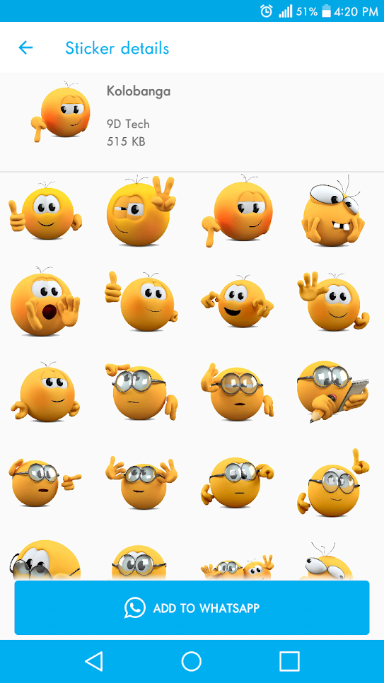 اسکرین شات 5 برنامه More Stickers For WhatsApp