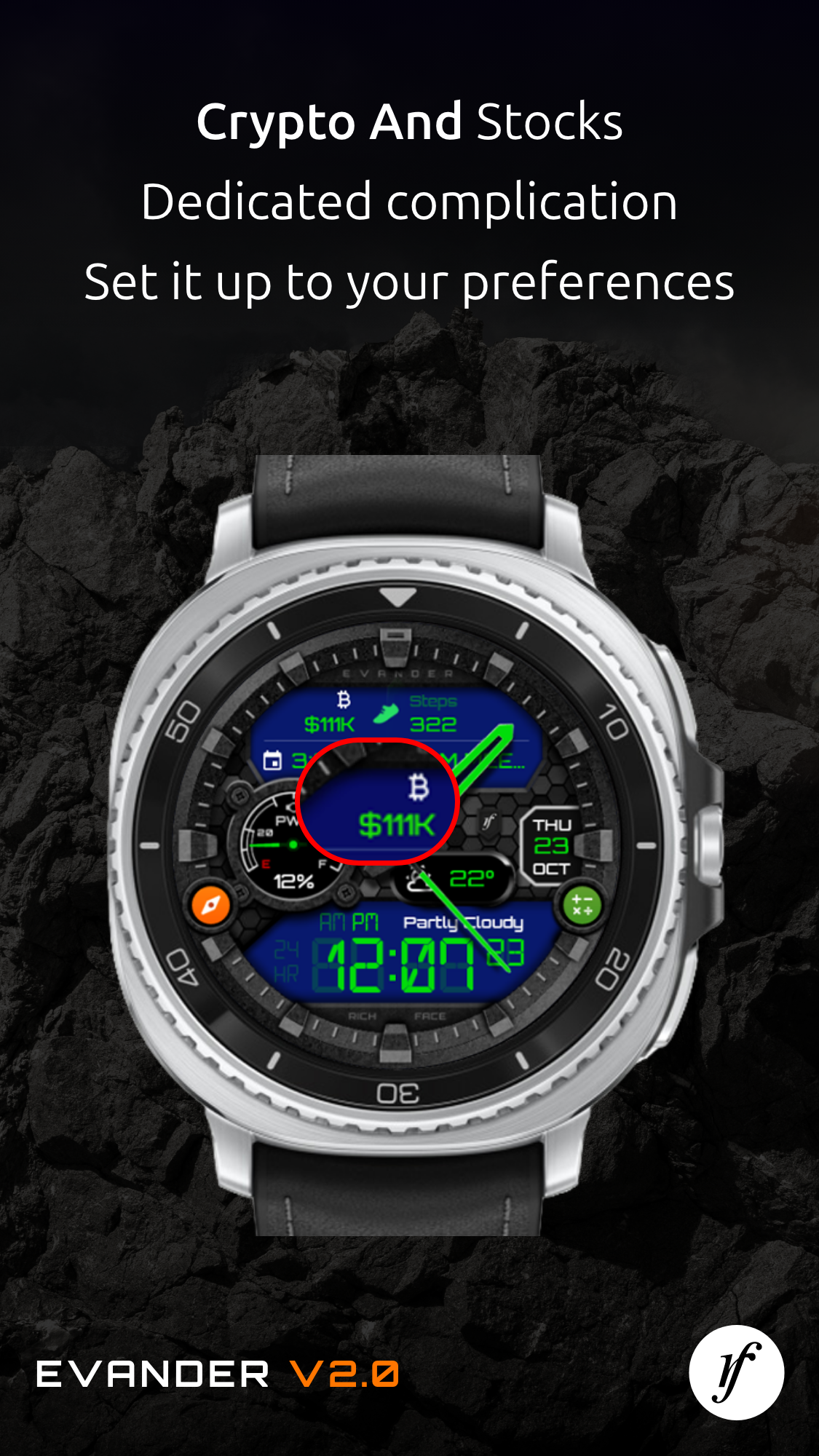 اسکرین شات 4 برنامه Evander Watch Face