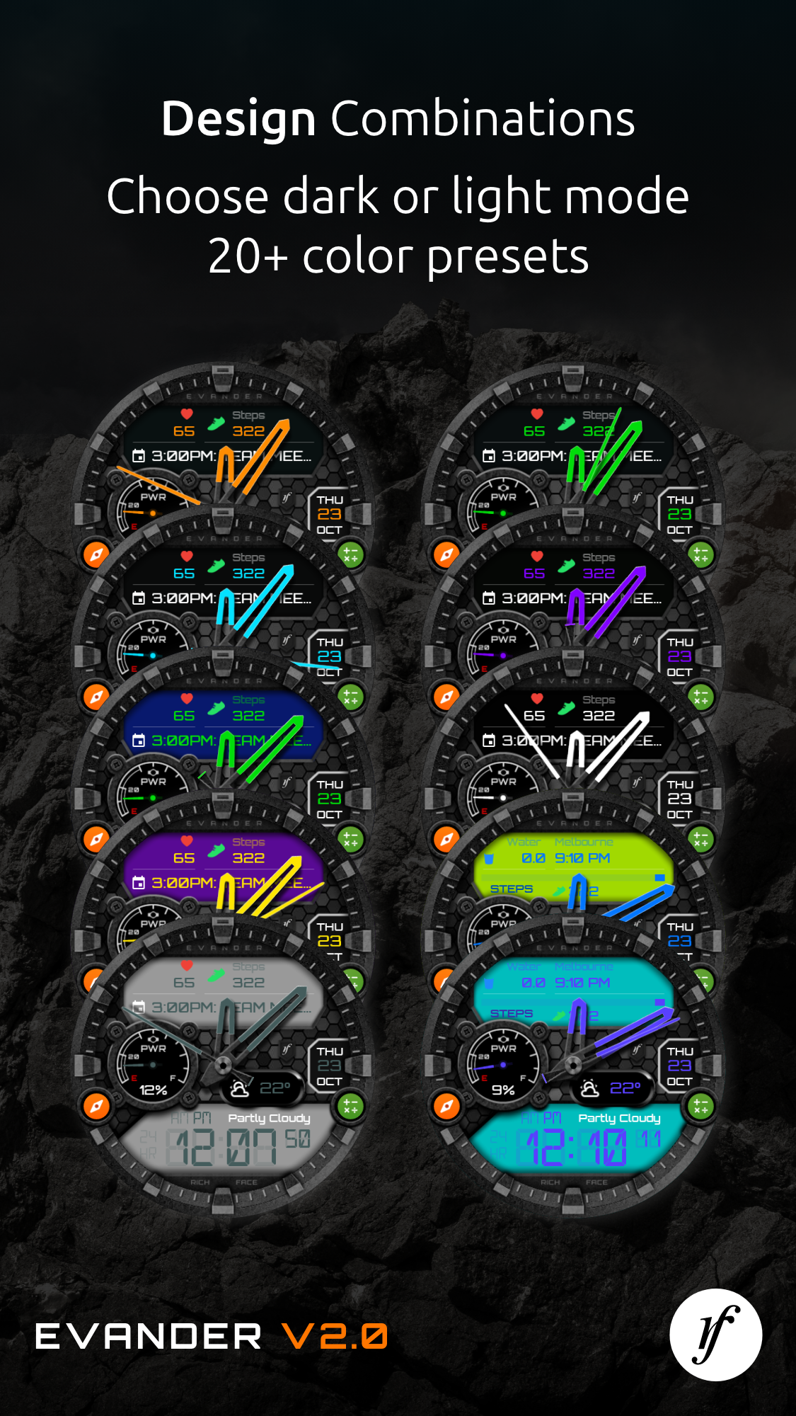 اسکرین شات 6 برنامه Evander Watch Face