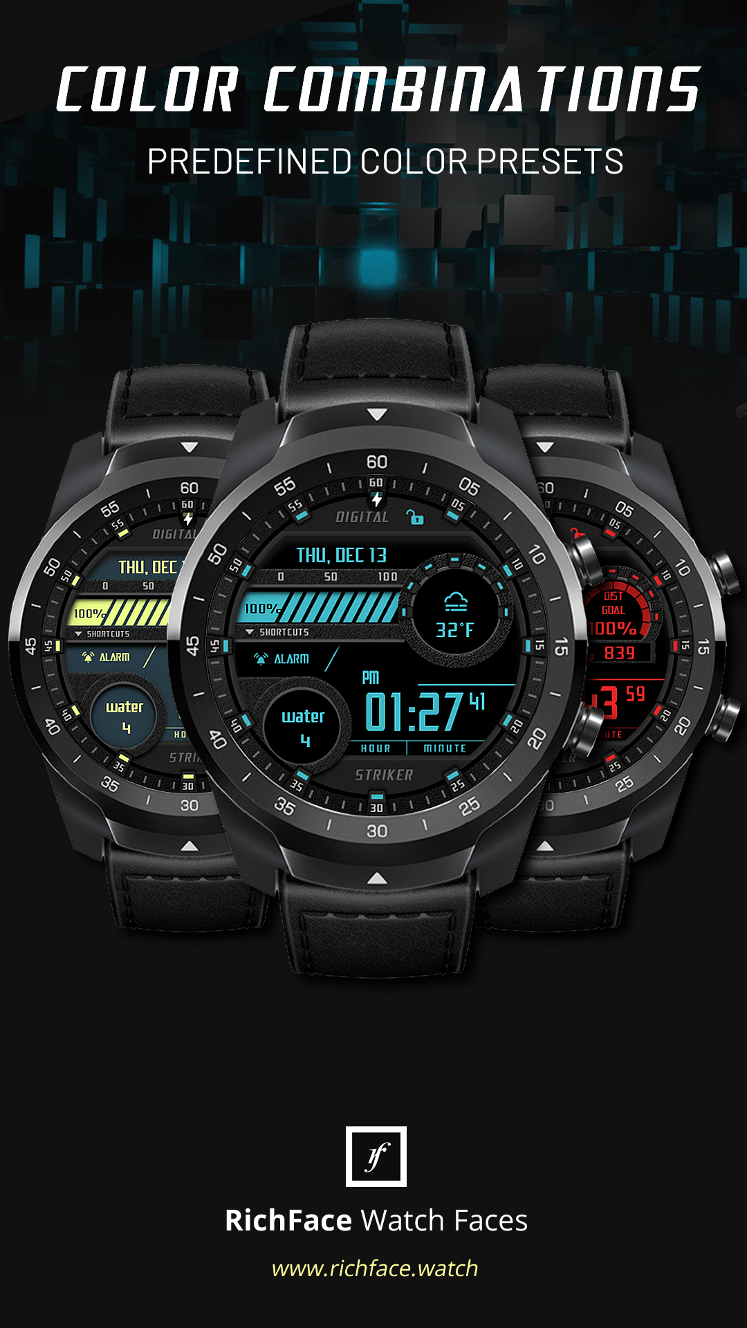 اسکرین شات 5 برنامه Digital Striker Watch Face