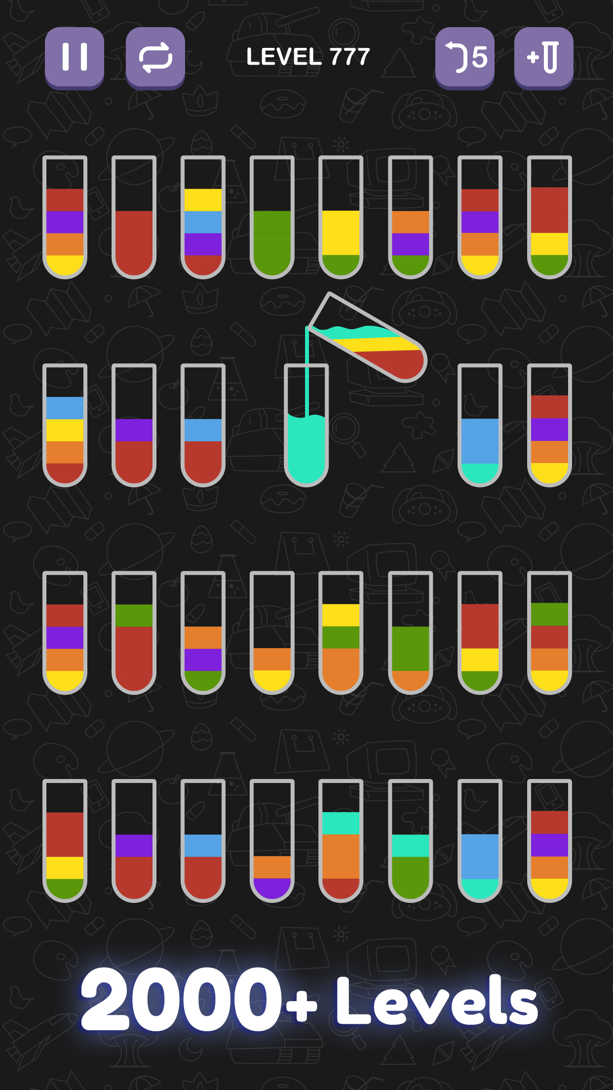 اسکرین شات 2 بازی Water Sort Puzzle - Sort Color