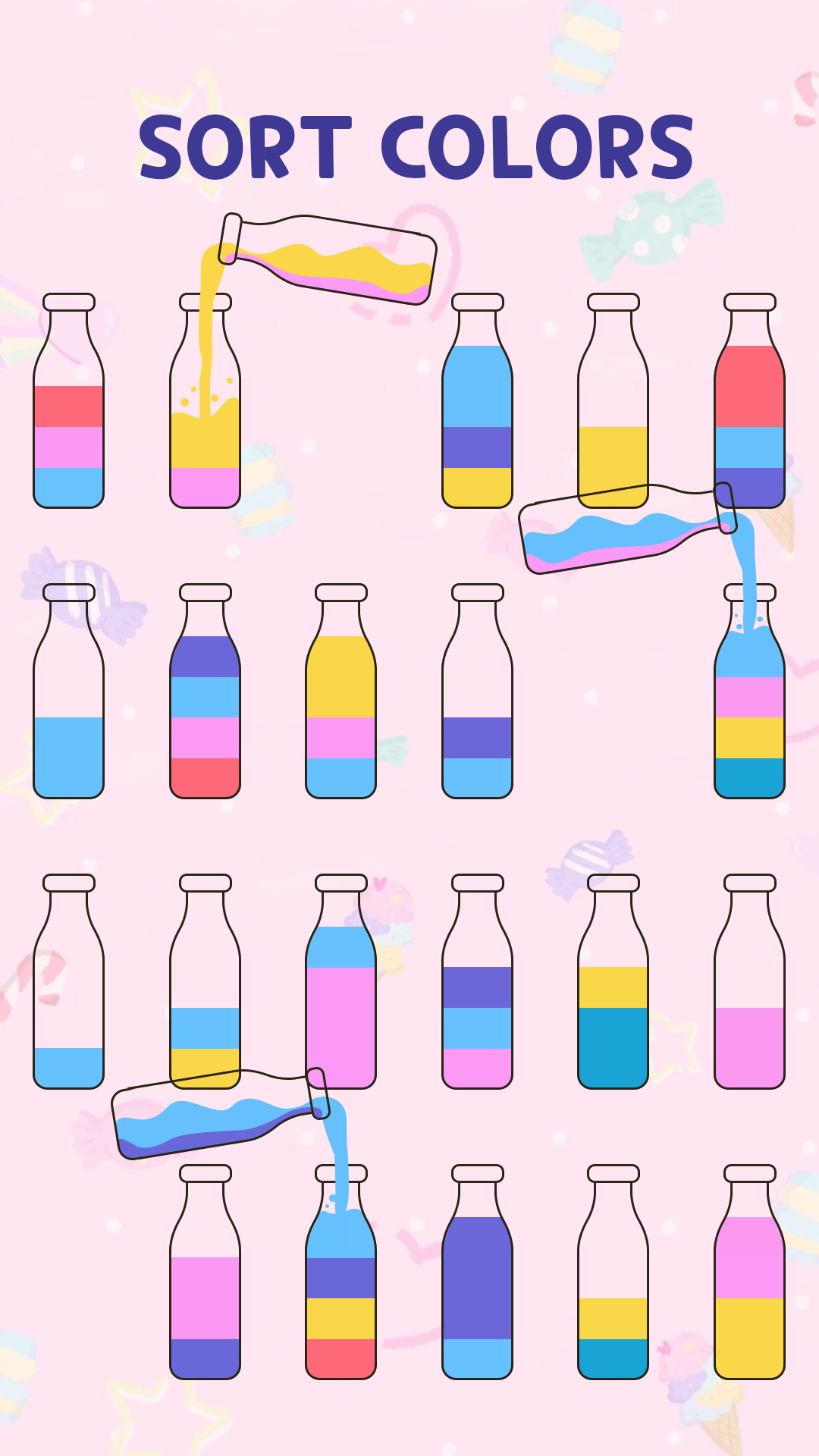 اسکرین شات 1 بازی Color Sort: Water Pouring