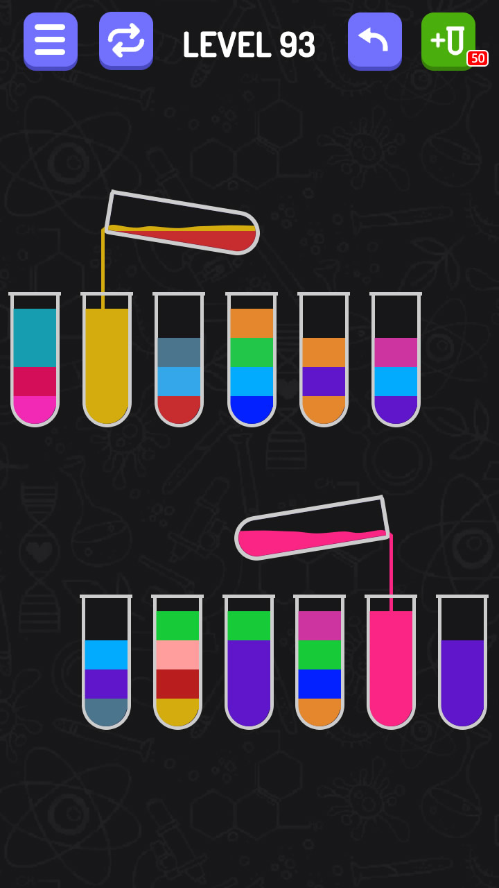 اسکرین شات 4 بازی Water Sort - puzzle games