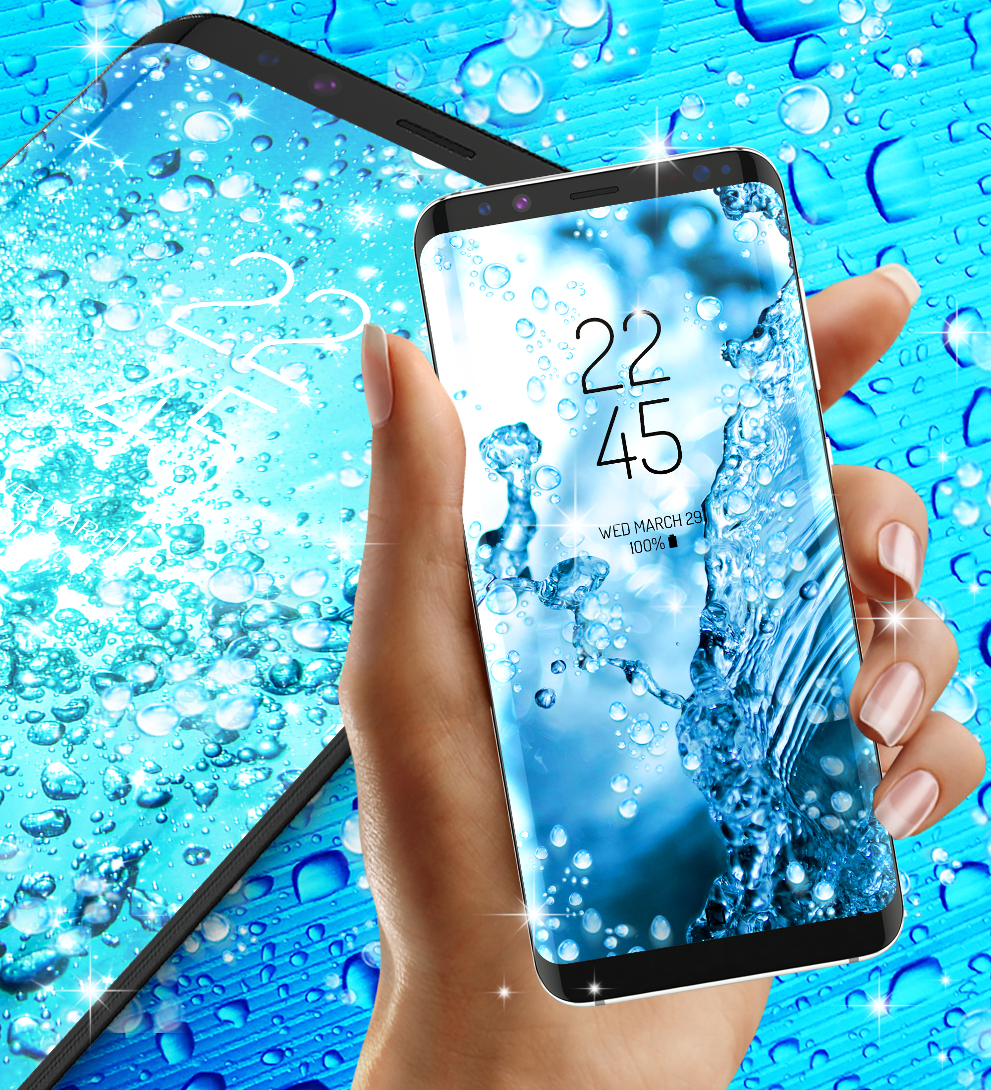 اسکرین شات 4 برنامه Water drops live wallpaper