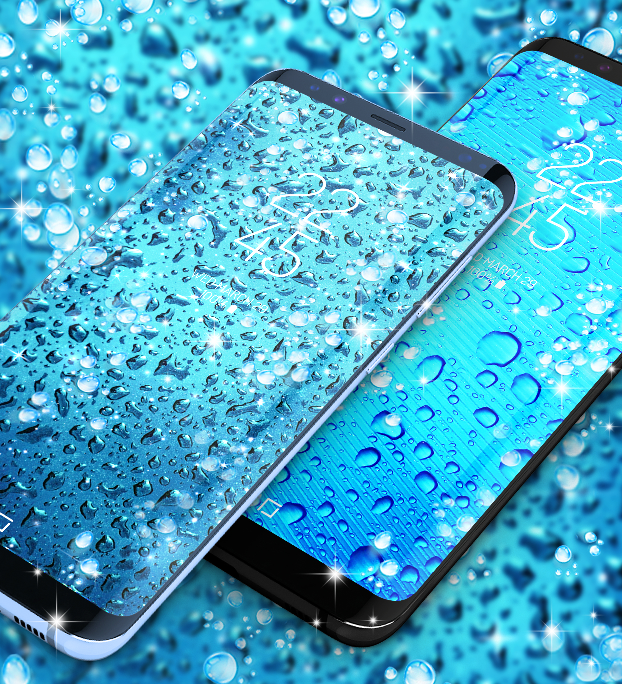 اسکرین شات 6 برنامه Water drops live wallpaper