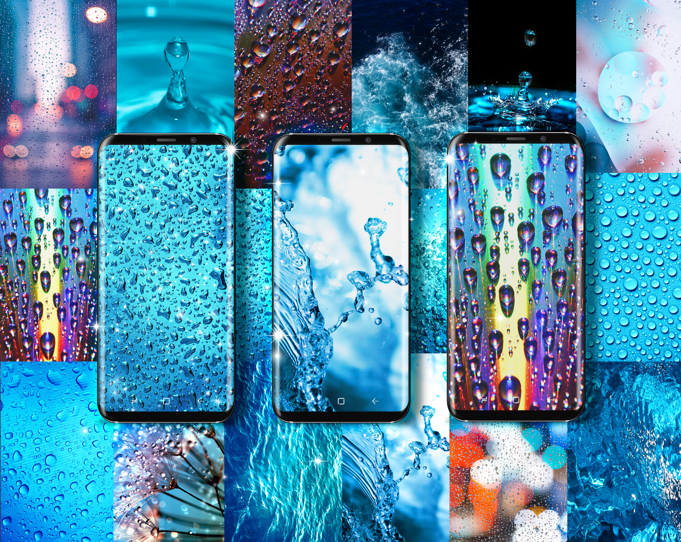 اسکرین شات 1 برنامه Water drops live wallpaper