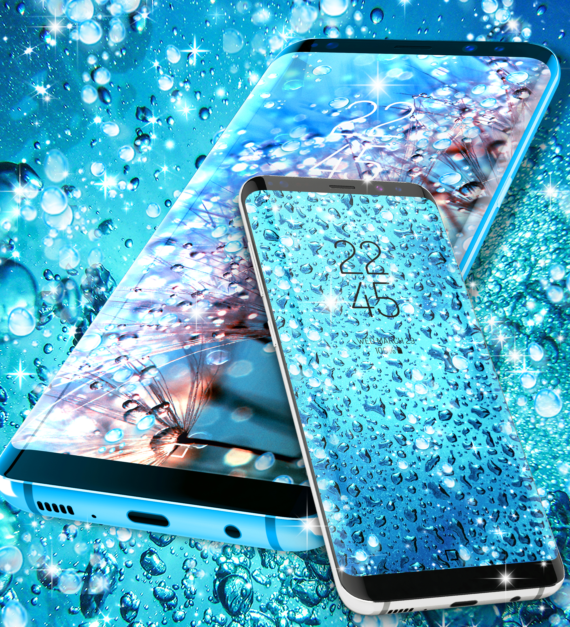 اسکرین شات 5 برنامه Water drops live wallpaper
