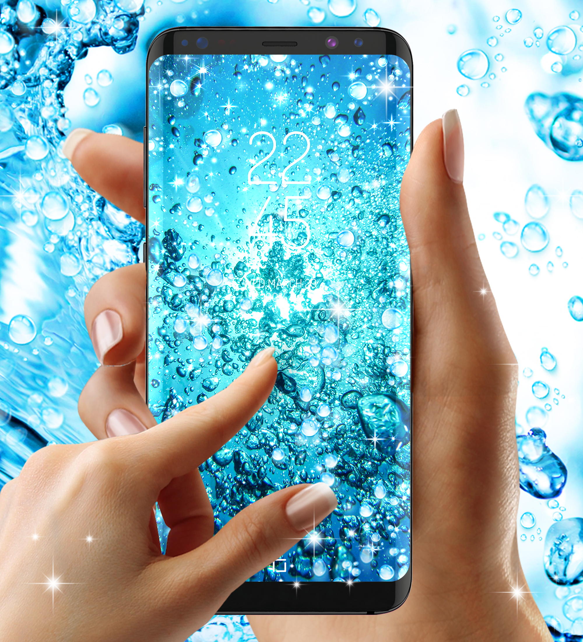 اسکرین شات 8 برنامه Water drops live wallpaper