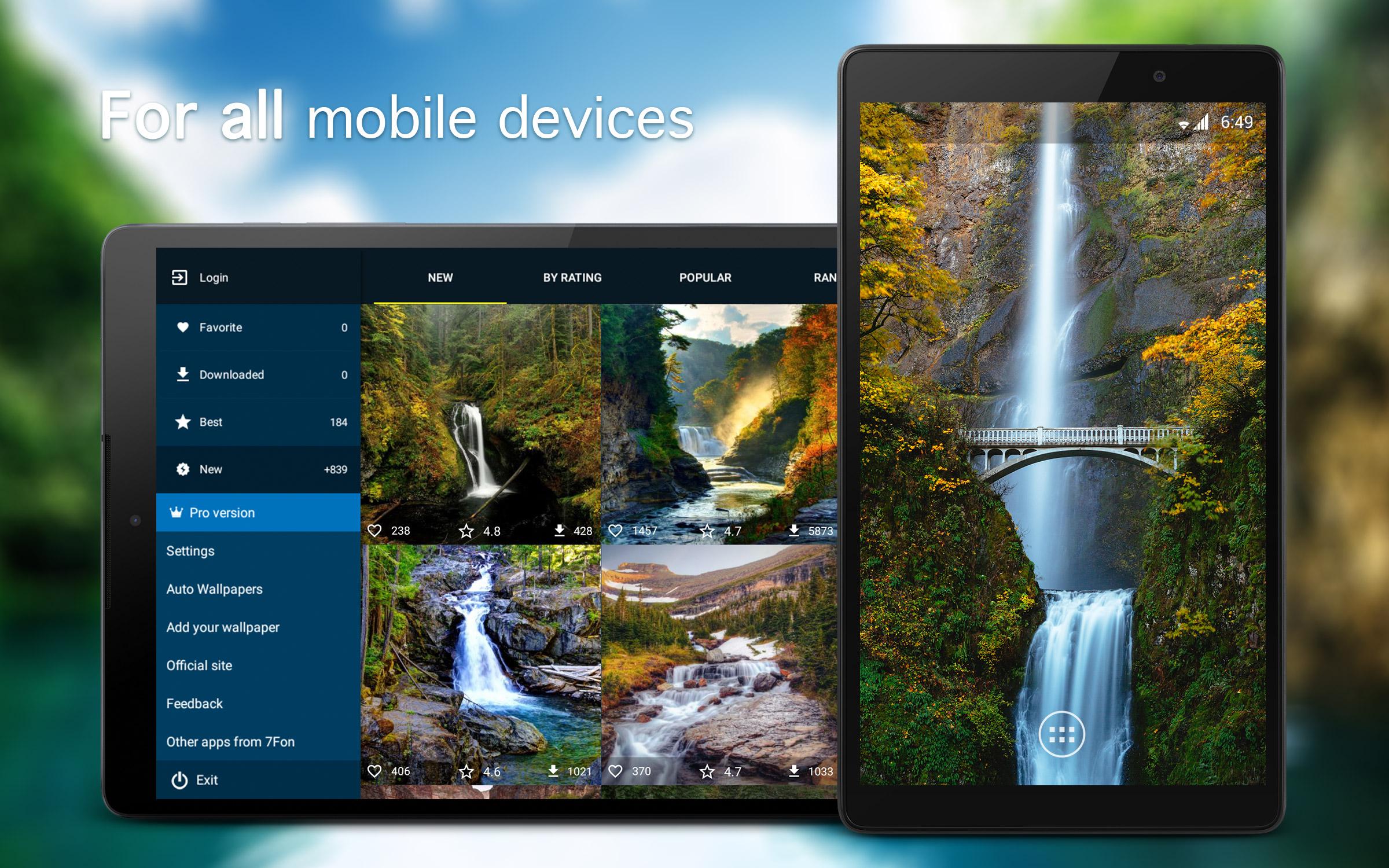 اسکرین شات 4 برنامه Waterfall Wallpapers 4K