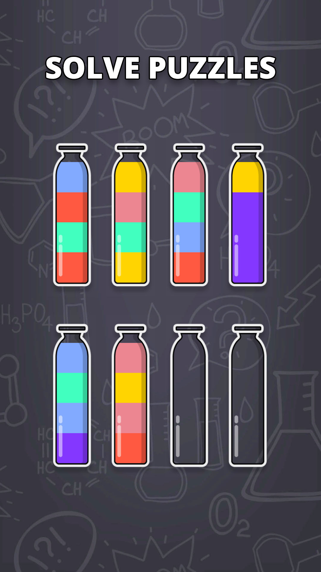 اسکرین شات 3 بازی Water Sort -Color Sorting Game