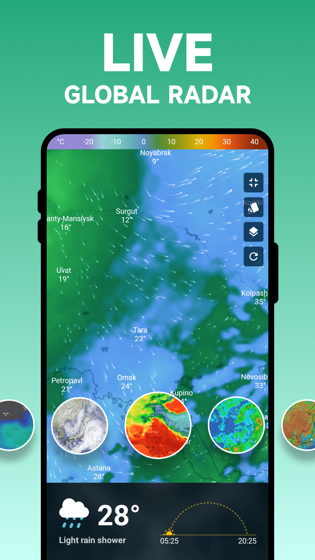 اسکرین شات 4 برنامه Weather Forecast - Live Radar