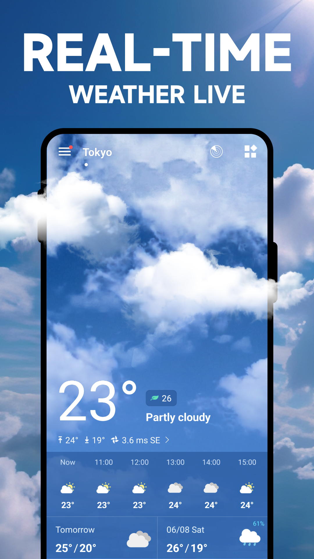 اسکرین شات 2 برنامه Weather Forecast - Live Radar