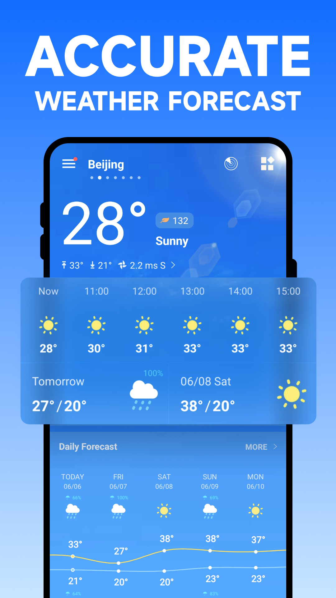 اسکرین شات 1 برنامه Weather Forecast - Live Radar