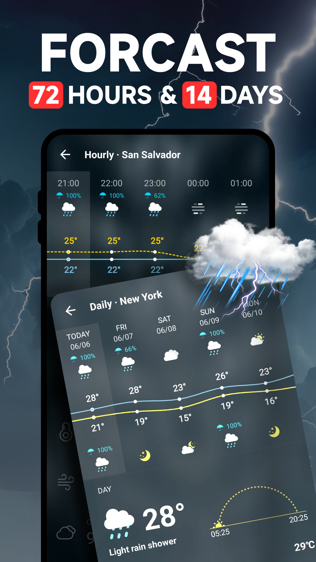 اسکرین شات 3 برنامه Weather Forecast - Live Radar