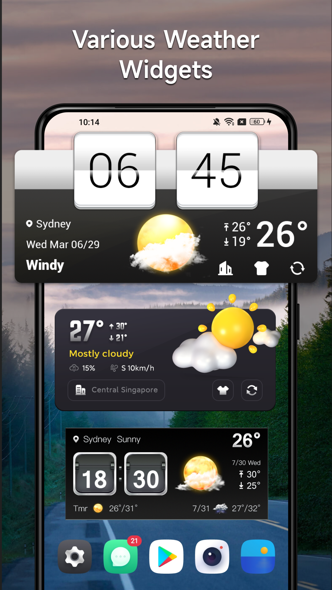 اسکرین شات 3 برنامه Weather: Live radar & widgets