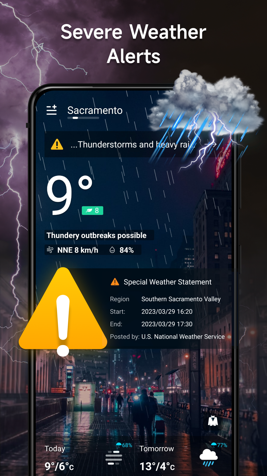 اسکرین شات 4 برنامه Weather: Live radar & widgets