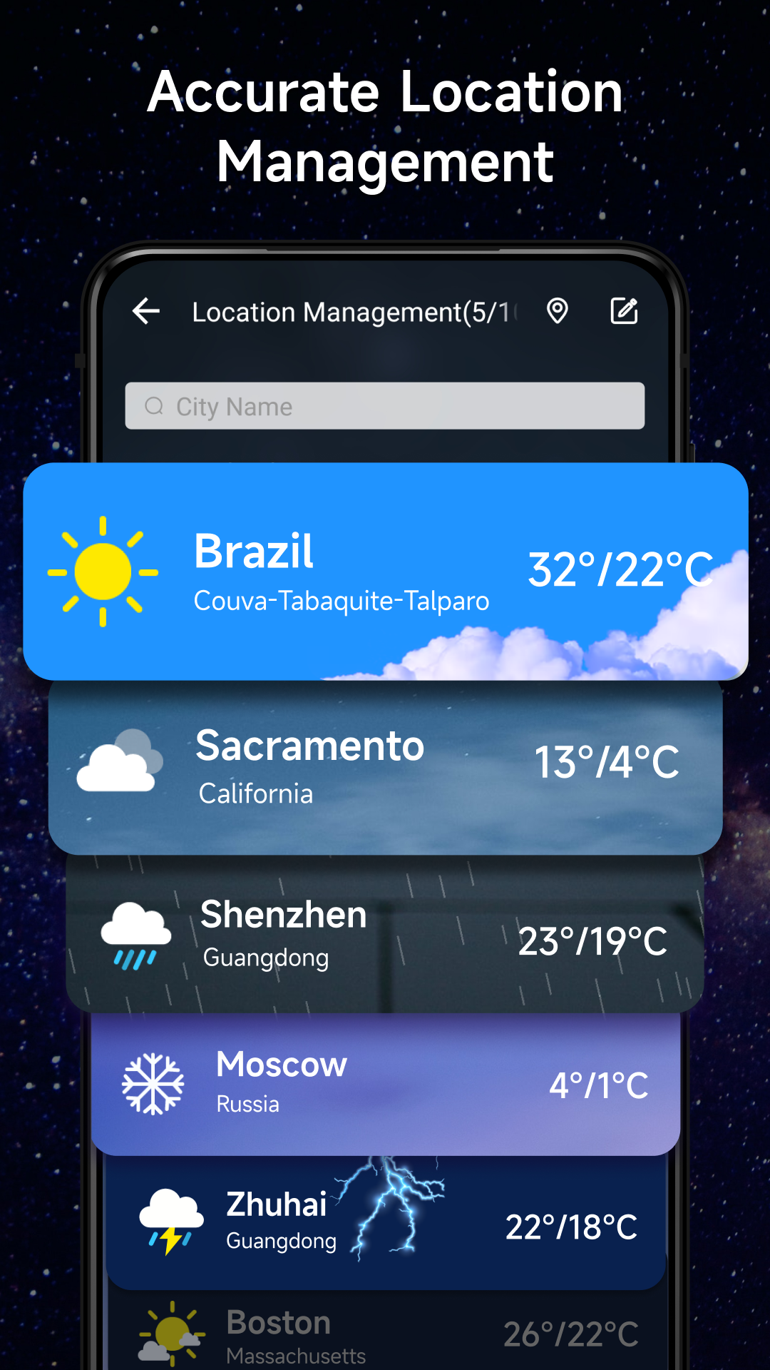 اسکرین شات 7 برنامه Weather: Live radar & widgets