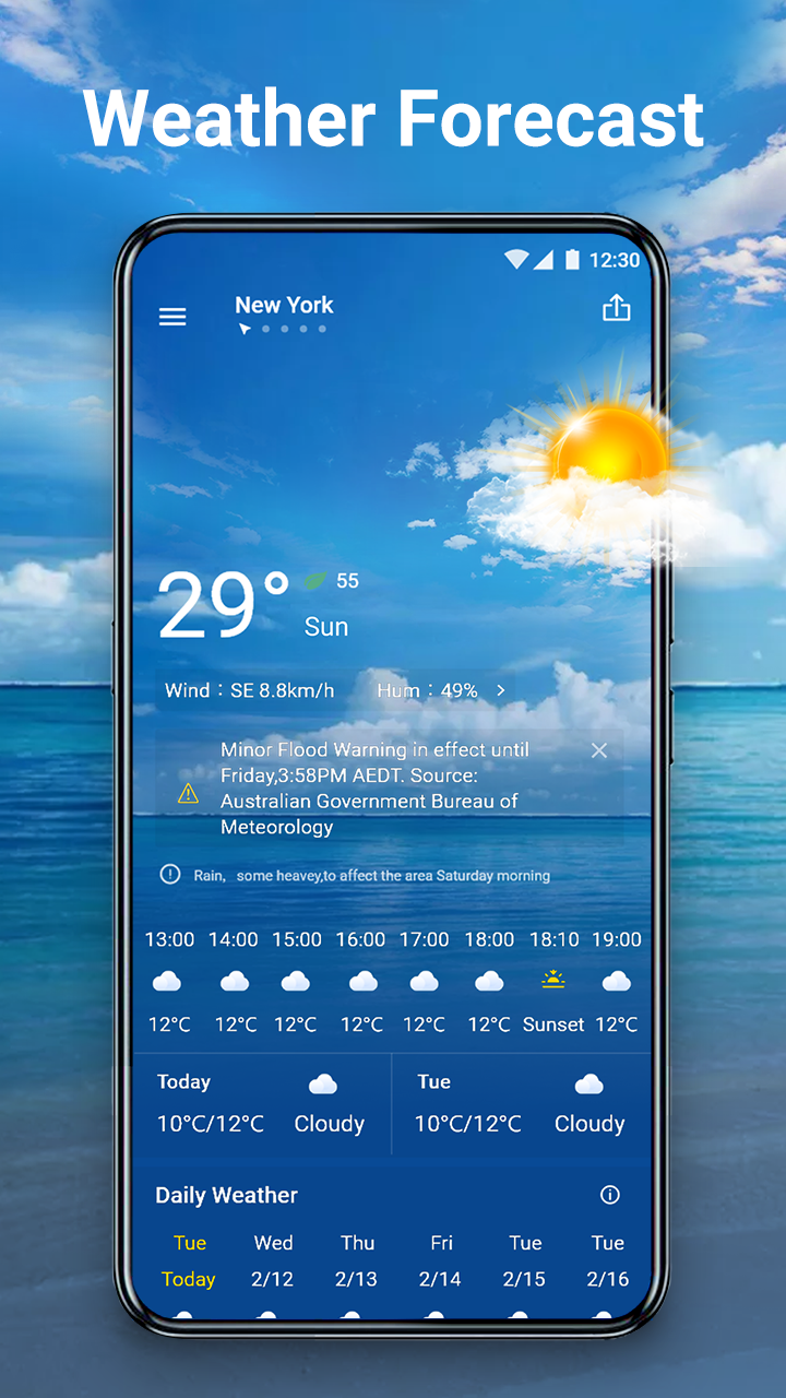 اسکرین شات 4 برنامه Live Weather: Weather Forecast