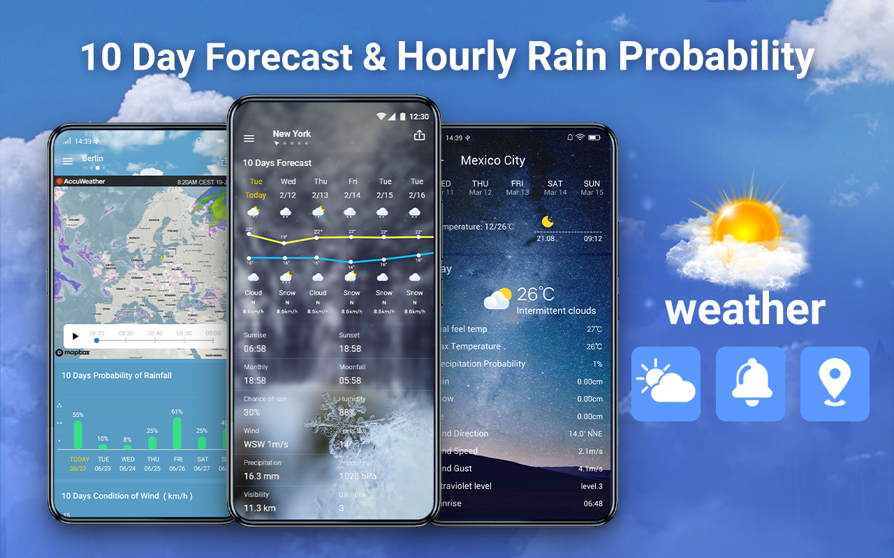 اسکرین شات 2 برنامه Live Weather: Weather Forecast